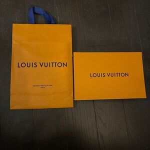Louis Vuitton full set medium empty box shopping bag home decoration storage